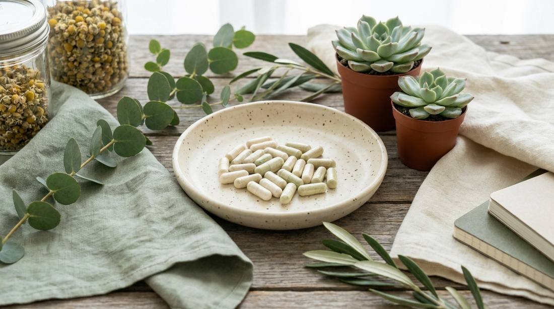 Mejor magnesio para dormir: cápsulas bisglicinato con hojas verdes